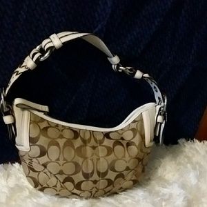 Brown and white bag